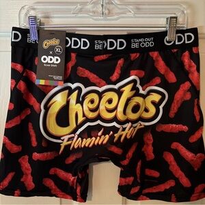 Stand Out Be Odd Men’s Boxer BriefsCheetos Flamin Hot - Black and Red